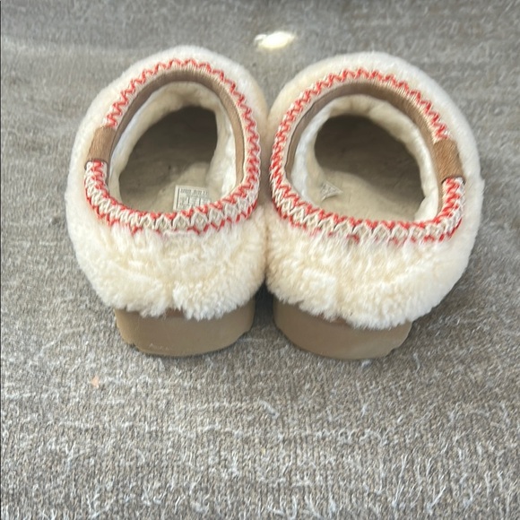 UGG Curly Tazman Slipper Cream Red Trim Women’s 5 - Picture 7 of 11